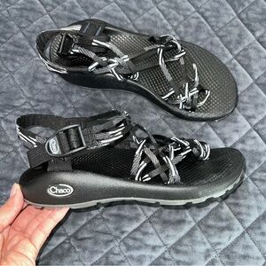 Chaco Strappy Sandals ZX/3 Classic Womens 8 Black Hiking Sport Shoes